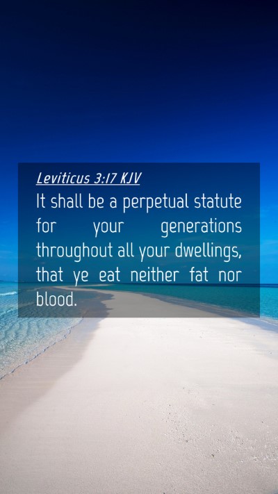 Picture 04 - Leviticus 3:17 KJV Mobile Phone Wallpaper - It shall be a perpetual statute for your - Mobile Bible Verse Wallpaper