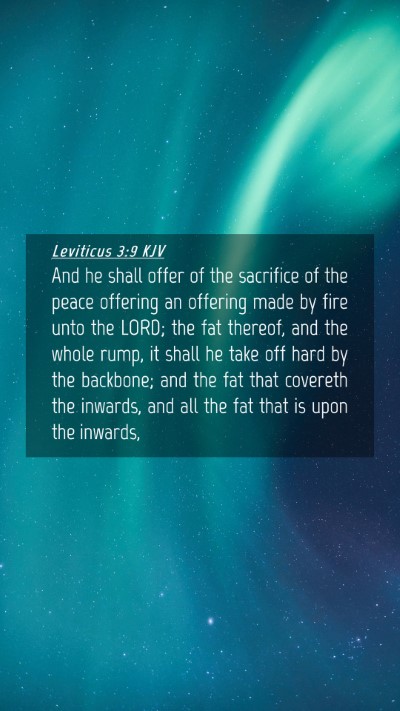 Picture 04 - Leviticus 3:9 KJV Mobile Phone Wallpaper - And he shall offer of the sacrifice of the peace - Mobile Bible Verse Wallpaper