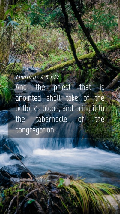 Picture 04 - Leviticus 4:5 KJV Mobile Phone Wallpaper - And the priest that is anointed shall take of the - Mobile Bible Verse Wallpaper