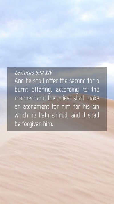 Picture 04 - Leviticus 5:10 KJV Mobile Phone Wallpaper - And he shall offer the second for a burnt - Mobile Bible Verse Wallpaper