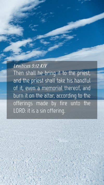 Picture 04 - Leviticus 5:12 KJV Mobile Phone Wallpaper - Then shall he bring it to the priest, and the - Mobile Bible Verse Wallpaper