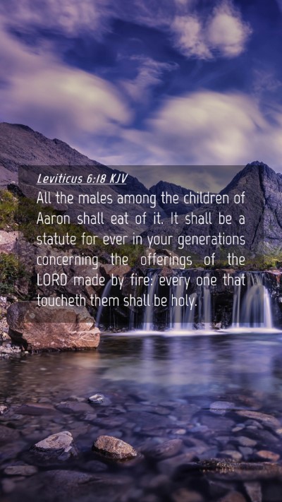 Picture 04 - Leviticus 6:18 KJV Mobile Phone Wallpaper - All the males among the children of Aaron shall - Mobile Bible Verse Wallpaper