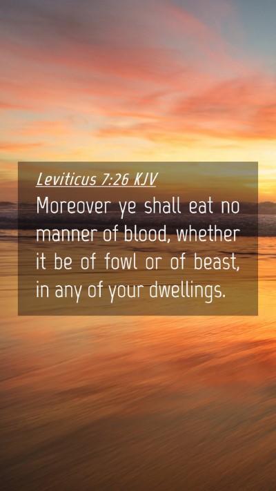 Picture 04 - Leviticus 7:26 KJV Mobile Phone Wallpaper - Moreover ye shall eat no manner of blood, whether - Mobile Bible Verse Wallpaper