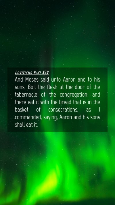 Picture 04 - Leviticus 8:31 KJV Mobile Phone Wallpaper - And Moses said unto Aaron and to his sons, Boil - Mobile Bible Verse Wallpaper