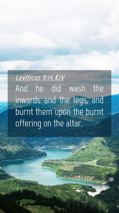 Picture 04 - Leviticus 9:14 KJV Mobile Phone Wallpaper - And he did wash the inwards and the legs, and - Mobile Bible Verse Wallpaper
