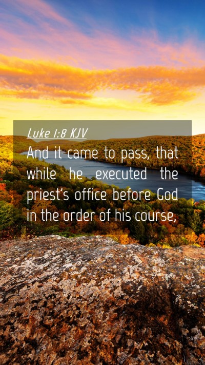 Picture 04 - Luke 1:8 KJV Mobile Phone Wallpaper - And it came to pass, that while he executed the - Mobile Bible Verse Wallpaper