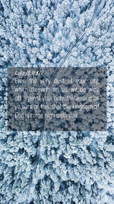 Picture 04 - Luke 10:11 KJV Mobile Phone Wallpaper - Even the very dust of your city, which cleaveth - Mobile Bible Verse Wallpaper