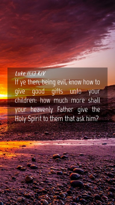 Picture 04 - Luke 11:13 KJV Mobile Phone Wallpaper - If ye then, being evil, know how to give good - Mobile Bible Verse Wallpaper