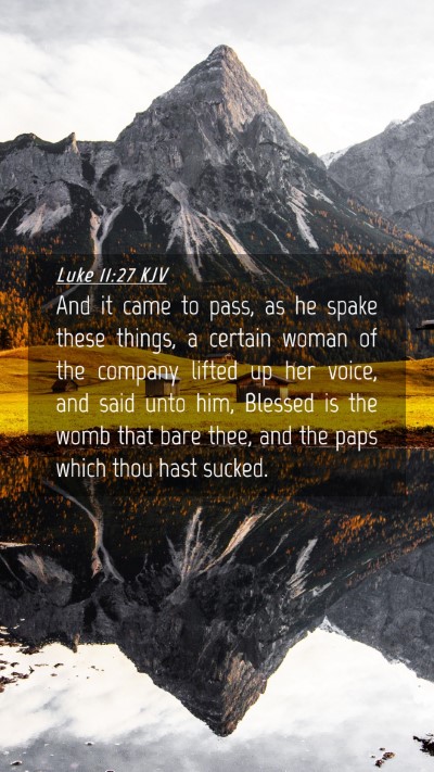 Picture 04 - Luke 11:27 KJV Mobile Phone Wallpaper - And it came to pass, as he spake these things, a - Mobile Bible Verse Wallpaper