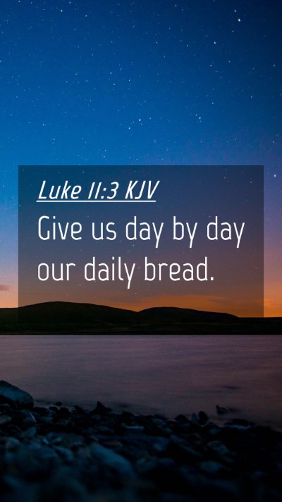 Picture 04 - Luke 11:3 KJV Mobile Phone Wallpaper - Give us day by day our daily - Mobile Bible Verse Wallpaper