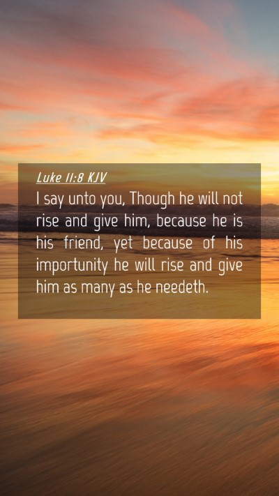 Picture 04 - Luke 11:8 KJV Mobile Phone Wallpaper - I say unto you, Though he will not rise and give - Mobile Bible Verse Wallpaper