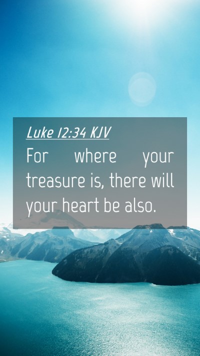 Picture 04 - Luke 12:34 KJV Mobile Phone Wallpaper - For where your treasure is, there will your heart - Mobile Bible Verse Wallpaper