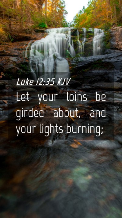 Picture 04 - Luke 12:35 KJV Mobile Phone Wallpaper - Let your loins be girded about, and your lights - Mobile Bible Verse Wallpaper