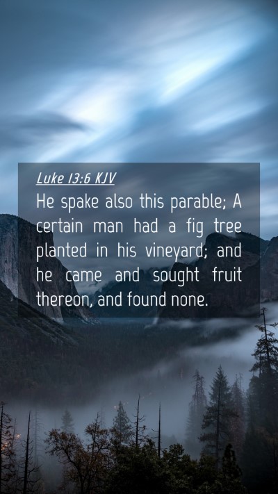 Picture 04 - Luke 13:6 KJV Mobile Phone Wallpaper - He spake also this parable; A certain man had a - Mobile Bible Verse Wallpaper