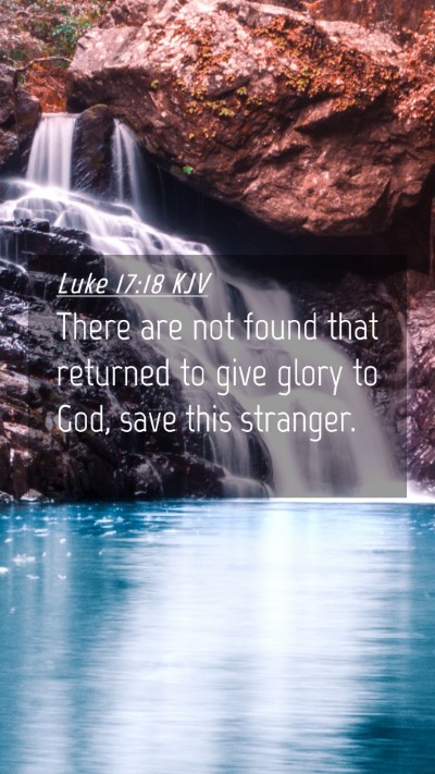 Picture 04 - Luke 17:18 KJV Mobile Phone Wallpaper - There are not found that returned to give glory - Mobile Bible Verse Wallpaper