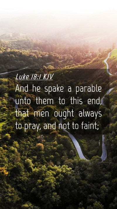 Picture 04 - Luke 18:1 KJV Mobile Phone Wallpaper - And he spake a parable unto them to this end, - Mobile Bible Verse Wallpaper