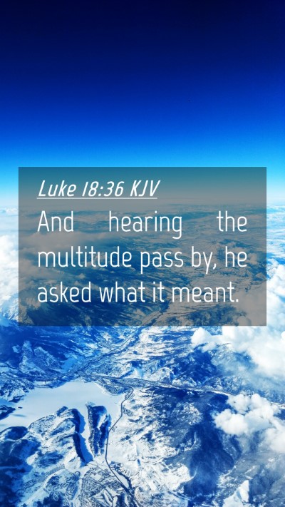 Picture 04 - Luke 18:36 KJV Mobile Phone Wallpaper - And hearing the multitude pass by, he asked what - Mobile Bible Verse Wallpaper