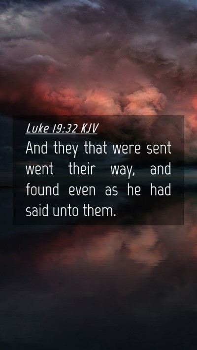 Picture 04 - Luke 19:32 KJV Mobile Phone Wallpaper - And they that were sent went their way, and found - Mobile Bible Verse Wallpaper