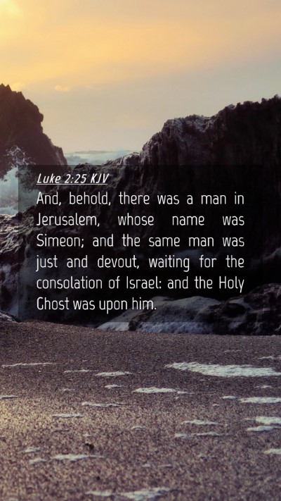 Picture 04 - Luke 2:25 KJV Mobile Phone Wallpaper - And, behold, there was a man in Jerusalem, whose - Mobile Bible Verse Wallpaper