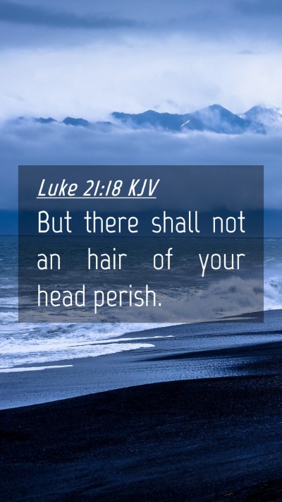 Picture 04 - Luke 21:18 KJV Mobile Phone Wallpaper - But there shall not an hair of your head - Mobile Bible Verse Wallpaper