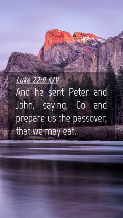Picture 04 - Luke 22:8 KJV Mobile Phone Wallpaper - And he sent Peter and John, saying, Go and - Mobile Bible Verse Wallpaper