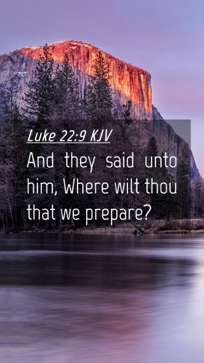 Picture 04 - Luke 22:9 KJV Mobile Phone Wallpaper - And they said unto him, Where wilt thou that we - Mobile Bible Verse Wallpaper