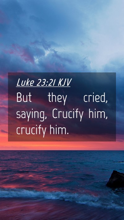 Picture 04 - Luke 23:21 KJV Mobile Phone Wallpaper - But they cried, saying, Crucify him, crucify - Mobile Bible Verse Wallpaper