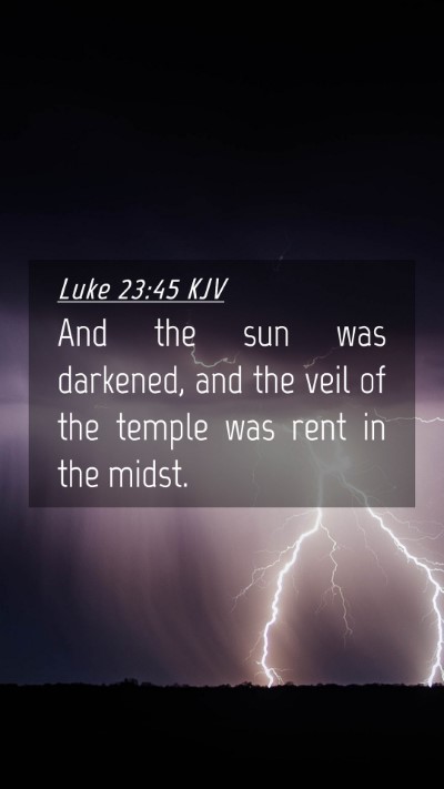 Picture 04 - Luke 23:45 KJV Mobile Phone Wallpaper - And the sun was darkened, and the veil of the - Mobile Bible Verse Wallpaper