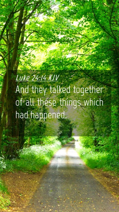 Picture 04 - Luke 24:14 KJV Mobile Phone Wallpaper - And they talked together of all these things - Mobile Bible Verse Wallpaper