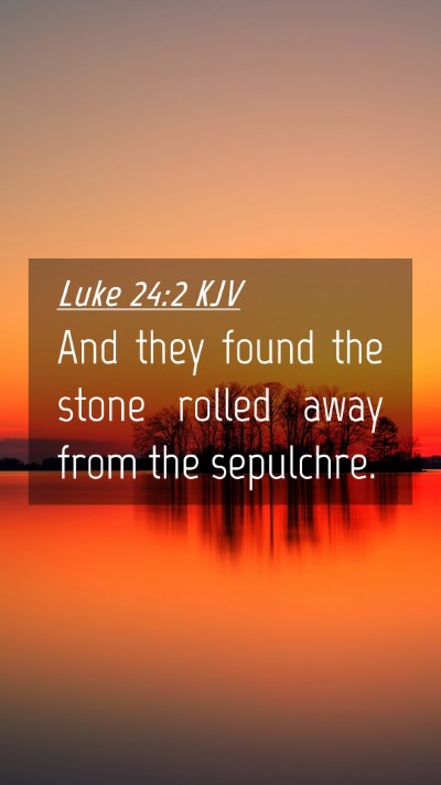 Picture 04 - Luke 24:2 KJV Mobile Phone Wallpaper - And they found the stone rolled away from the - Mobile Bible Verse Wallpaper