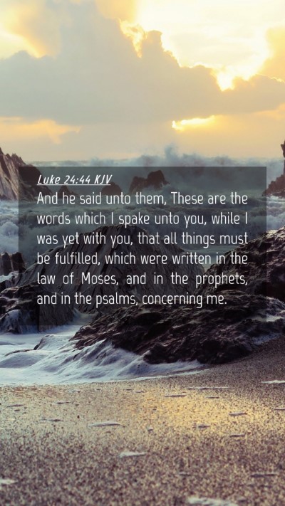 Picture 04 - Luke 24:44 KJV Mobile Phone Wallpaper - And he said unto them, These are the words which - Mobile Bible Verse Wallpaper