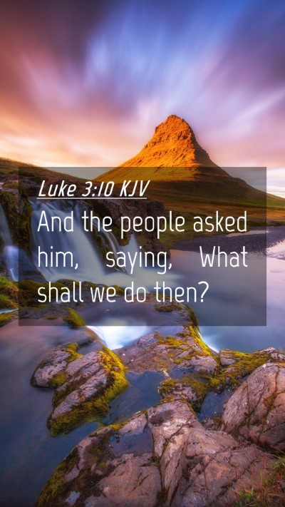 Picture 04 - Luke 3:10 KJV Mobile Phone Wallpaper - And the people asked him, saying, What shall we - Mobile Bible Verse Wallpaper