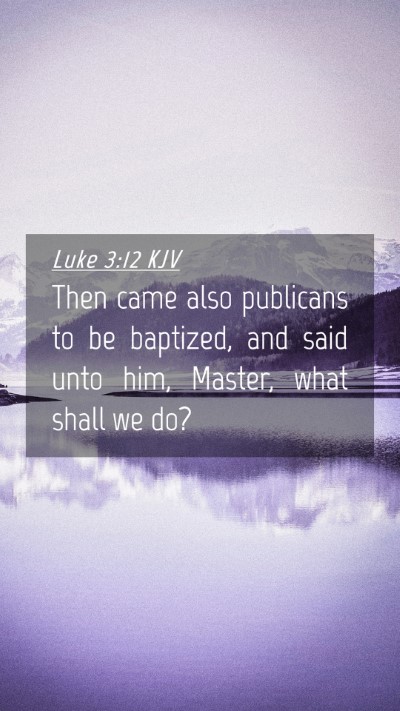 Picture 04 - Luke 3:12 KJV Mobile Phone Wallpaper - Then came also publicans to be baptized, and said - Mobile Bible Verse Wallpaper