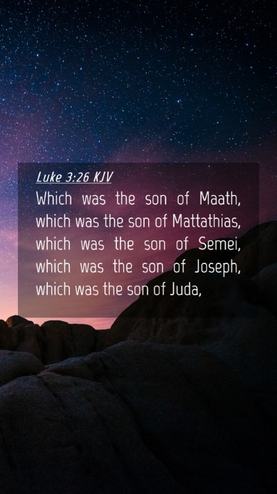 Picture 04 - Luke 3:26 KJV Mobile Phone Wallpaper - Which was the son of Maath, which was the son of - Mobile Bible Verse Wallpaper