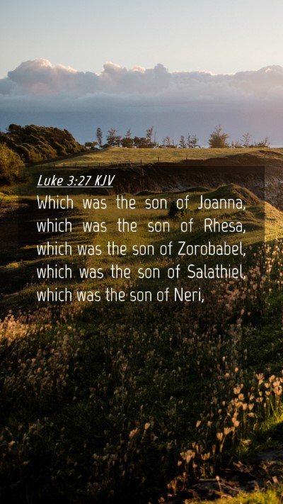 Picture 04 - Luke 3:27 KJV Mobile Phone Wallpaper - Which was the son of Joanna, which was the son of - Mobile Bible Verse Wallpaper