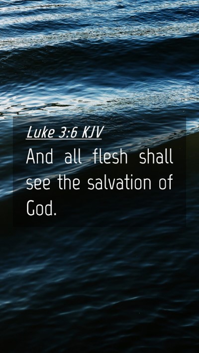 Picture 04 - Luke 3:6 KJV Mobile Phone Wallpaper - And all flesh shall see the salvation of - Mobile Bible Verse Wallpaper