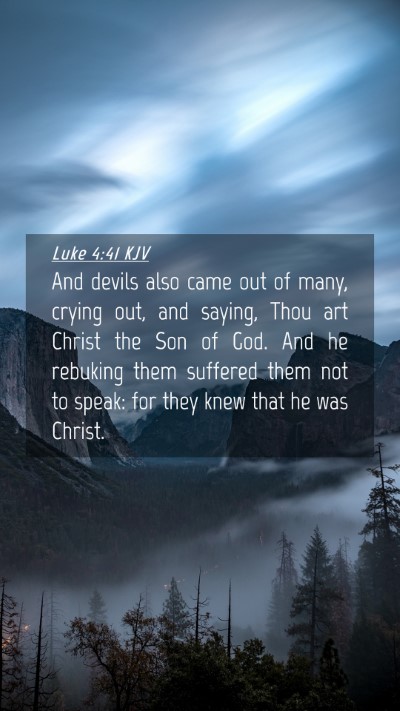 Picture 04 - Luke 4:41 KJV Mobile Phone Wallpaper - And devils also came out of many, crying out, and - Mobile Bible Verse Wallpaper