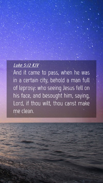Picture 04 - Luke 5:12 KJV Mobile Phone Wallpaper - And it came to pass, when he was in a certain - Mobile Bible Verse Wallpaper