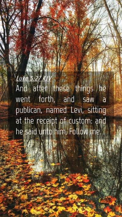 Picture 04 - Luke 5:27 KJV Mobile Phone Wallpaper - And after these things he went forth, and saw a - Mobile Bible Verse Wallpaper