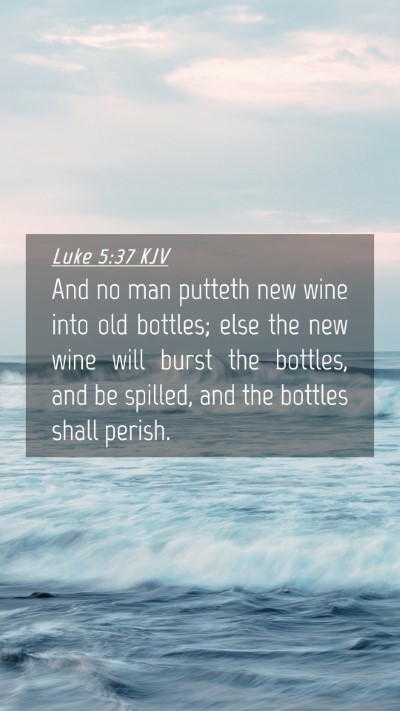 Picture 04 - Luke 5:37 KJV Mobile Phone Wallpaper - And no man putteth new wine into old bottles; - Mobile Bible Verse Wallpaper