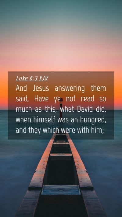 Picture 04 - Luke 6:3 KJV Mobile Phone Wallpaper - And Jesus answering them said, Have ye not read - Mobile Bible Verse Wallpaper