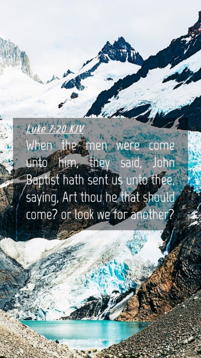 Picture 04 - Luke 7:20 KJV Mobile Phone Wallpaper - When the men were come unto him, they said, John - Mobile Bible Verse Wallpaper