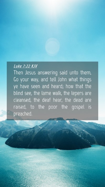 Picture 04 - Luke 7:22 KJV Mobile Phone Wallpaper - Then Jesus answering said unto them, Go your way, - Mobile Bible Verse Wallpaper