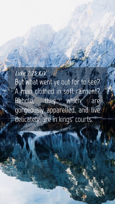 Picture 04 - Luke 7:25 KJV Mobile Phone Wallpaper - But what went ye out for to see? A man clothed in - Mobile Bible Verse Wallpaper