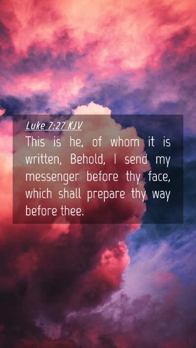 Picture 04 - Luke 7:27 KJV Mobile Phone Wallpaper - This is he, of whom it is written, Behold, I send - Mobile Bible Verse Wallpaper