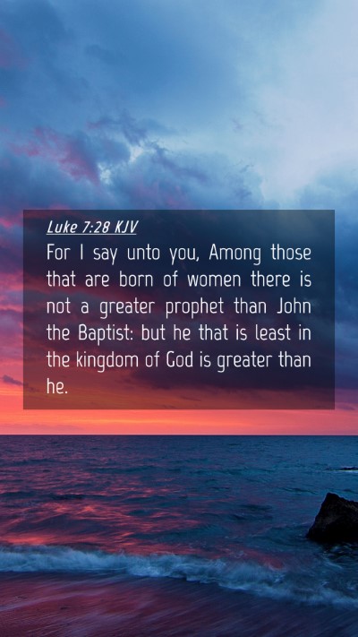 Picture 04 - Luke 7:28 KJV Mobile Phone Wallpaper - For I say unto you, Among those that are born of - Mobile Bible Verse Wallpaper