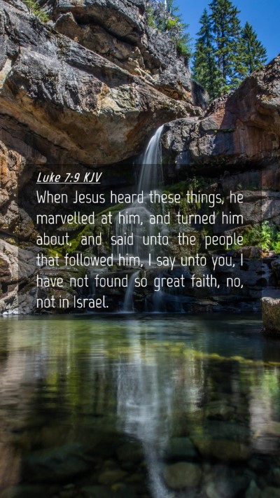 Picture 04 - Luke 7:9 KJV Mobile Phone Wallpaper - When Jesus heard these things, he marvelled at - Mobile Bible Verse Wallpaper