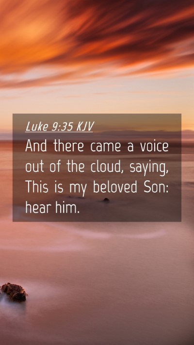 Picture 04 - Luke 9:35 KJV Mobile Phone Wallpaper - And there came a voice out of the cloud, saying, - Mobile Bible Verse Wallpaper