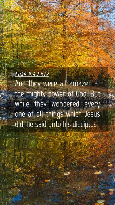 Picture 04 - Luke 9:43 KJV Mobile Phone Wallpaper - And they were all amazed at the mighty power of - Mobile Bible Verse Wallpaper