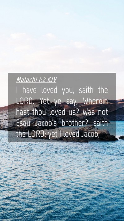 Picture 04 - Malachi 1:2 KJV Mobile Phone Wallpaper - I have loved you, saith the LORD. Yet ye say, - Mobile Bible Verse Wallpaper